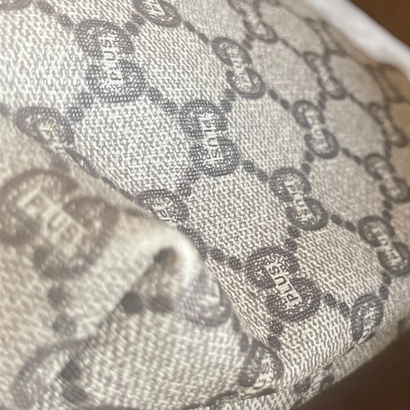 Auth Gucci Plus toiletry clutch bag // GUCCI Gucci Plus Leather PVC Brown Beige - Picture 12 of 17